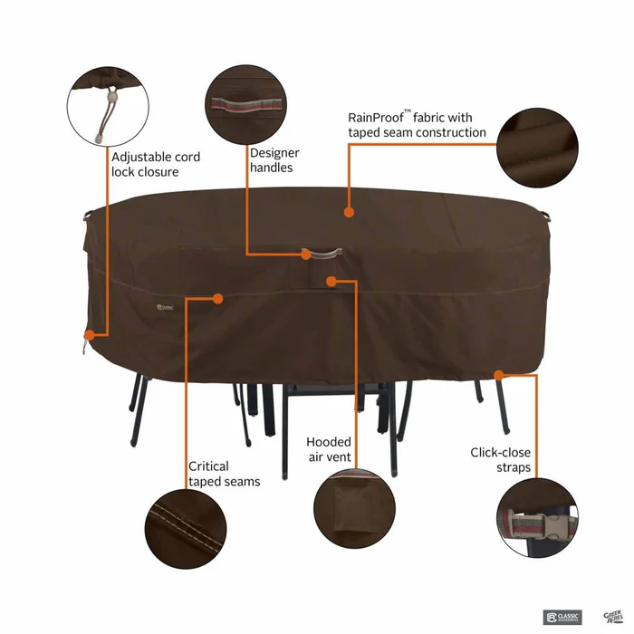 Madrona Rectangular/Oval Patio Table and Six Chairs Cover