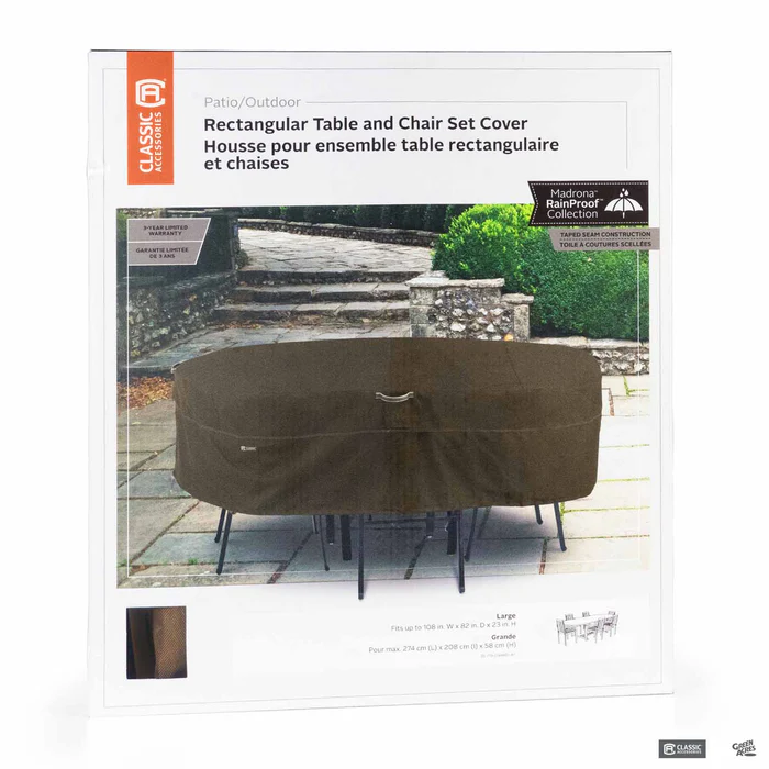 Madrona Rectangular/Oval Patio Table and Six Chairs Cover