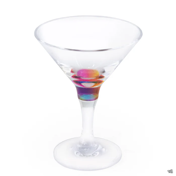 Rainbow Martini Glass 9 oz