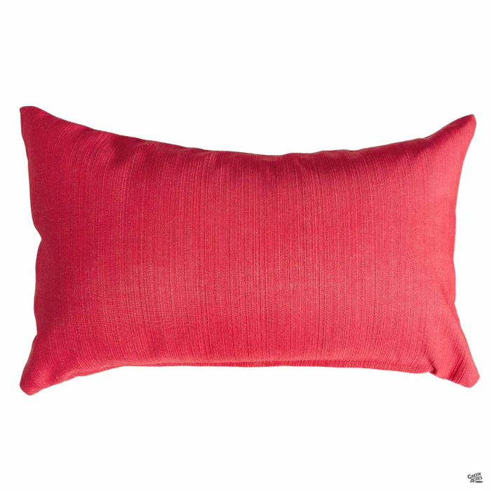 Sunbrella Outdoor All-Weather Lumbar Pillow | Dupione Crimson