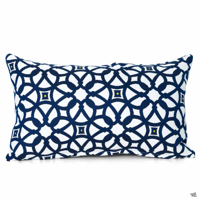 Sunbrella Outdoor All-Weather Lumbar Pillow | Luxe Indigo