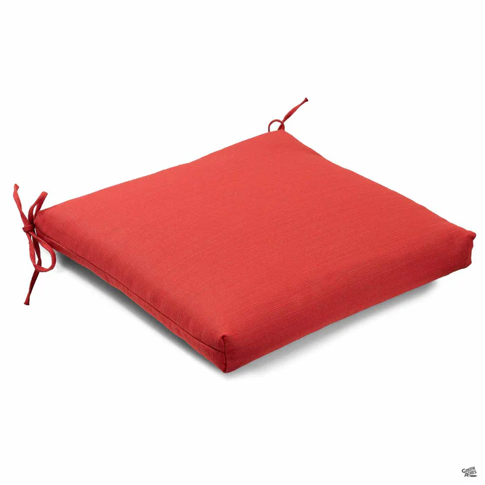Sunbrella Outdoor All-Weather Seat Cushion | Dupione Crimson