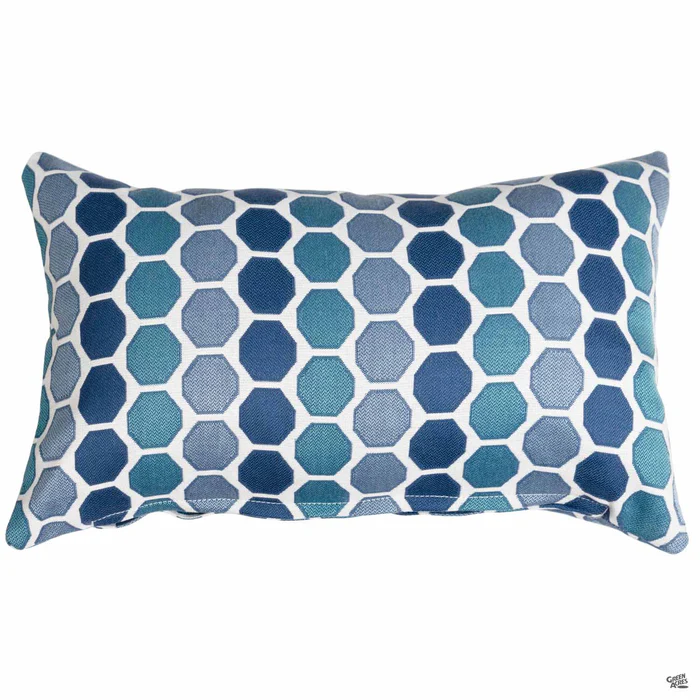 Tempotest Outdoor All-Weather Lumbar Pillow | Murano Blues