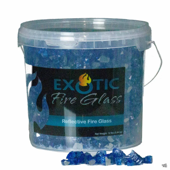 Exotic Fire Glass Reflective Fire Glass | Cobalt Blue