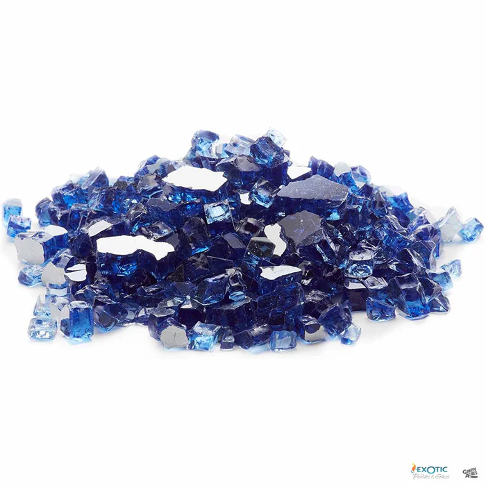 Exotic Fire Glass Reflective Fire Glass | Cobalt Blue