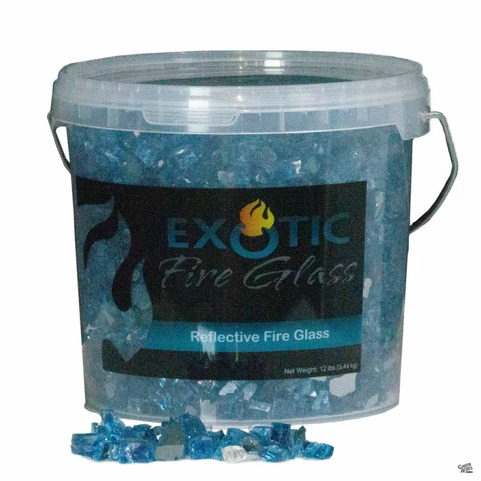 Exotic Fire Glass Reflective Fire Glass | Sky Blue