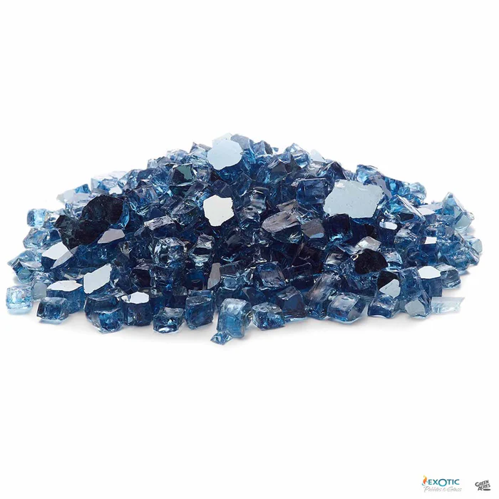 Exotic Fire Glass Reflective Fire Glass | Sky Blue