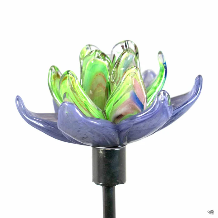 Glass Flower Garden Stake