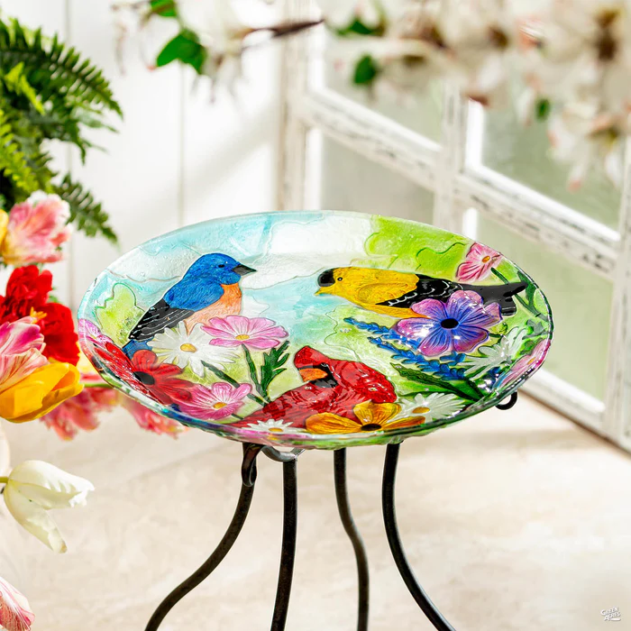 4812-feathered-trio-glass-bird-bath-1.webp Feathered Trio Glass Bird Bath