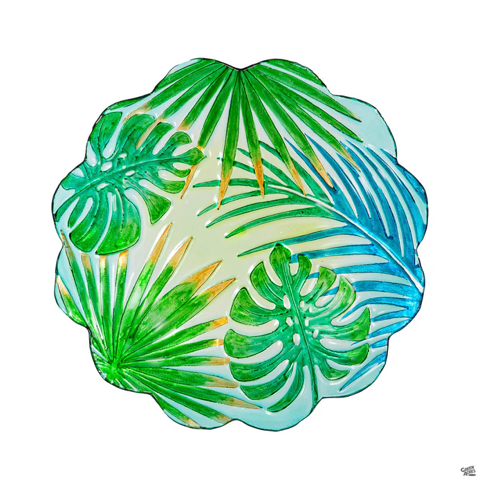 4814-palm-leaves-glass-bird-bath-2.webp Palm Leaves Glass Bird Bath