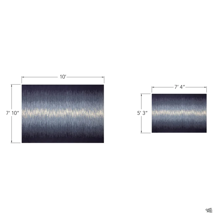 Reflective Ocean Blue Outdoor Rug