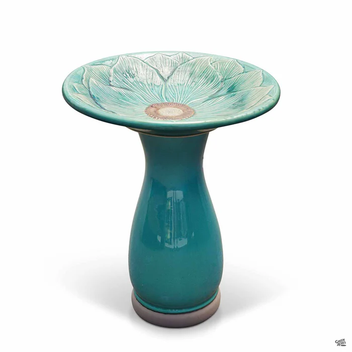 Teal Dogwood Birdbath