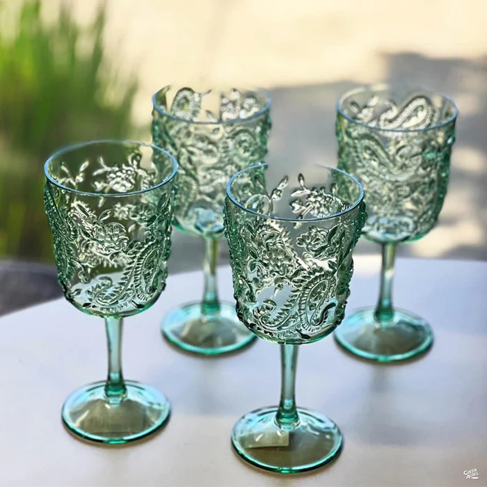 Paisley Wine Glass