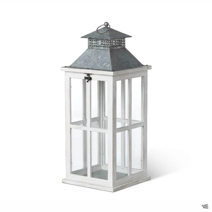 Coastal Whitewash Lantern