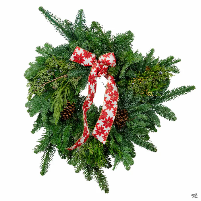 Mixed Noble Fir Wreath 22"